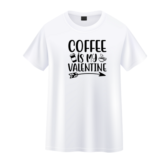 TSHIRT SAN VALENTINE "COFEE IT MY VALENTINE"