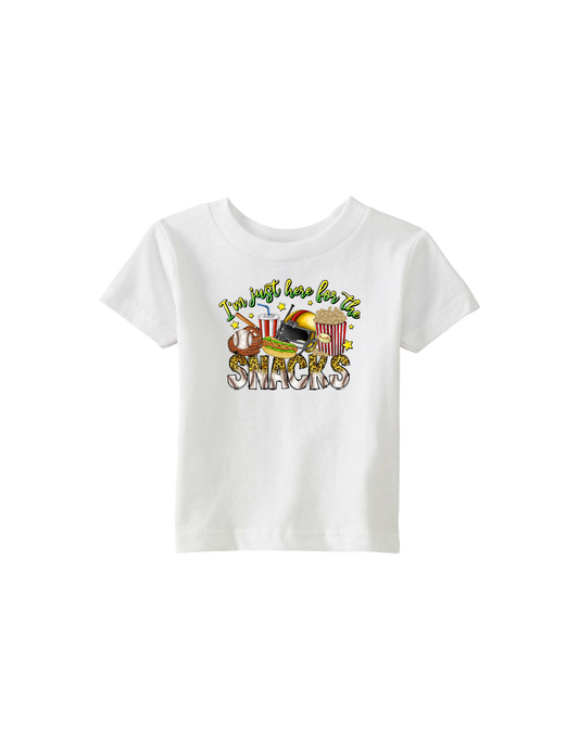 TSHIRT KIDS IM JUST HERE FOR THE SNACKS